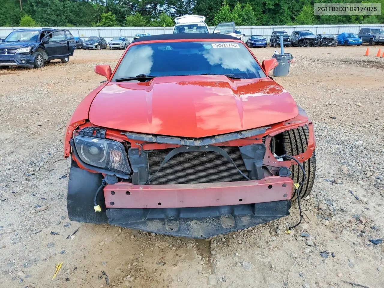 2013 Chevrolet Camaro Lt VIN: 2G1FB3D31D9174075 Lot: 58927746