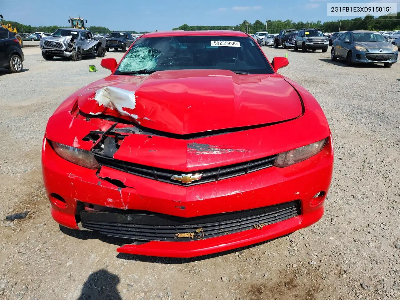 2013 Chevrolet Camaro Lt VIN: 2G1FB1E3XD9150151 Lot: 59235936