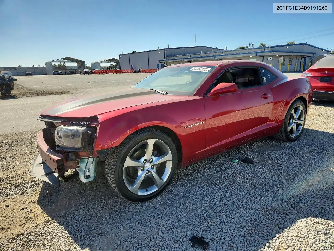 2013 Chevrolet Camaro Lt VIN: 2G1FC1E34D9191260 Lot: 60967386