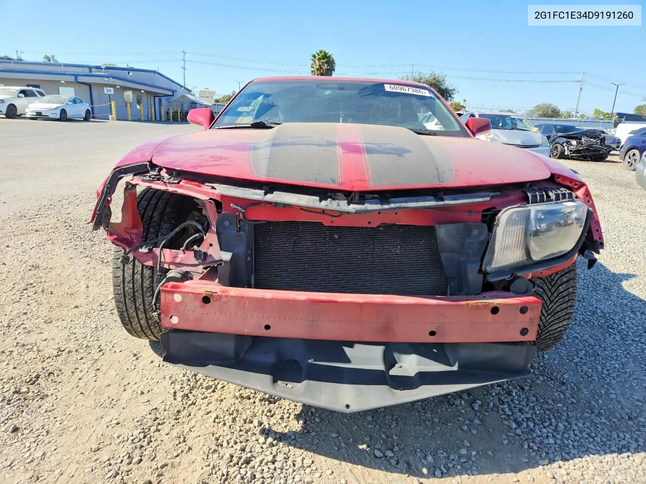2013 Chevrolet Camaro Lt VIN: 2G1FC1E34D9191260 Lot: 60967386