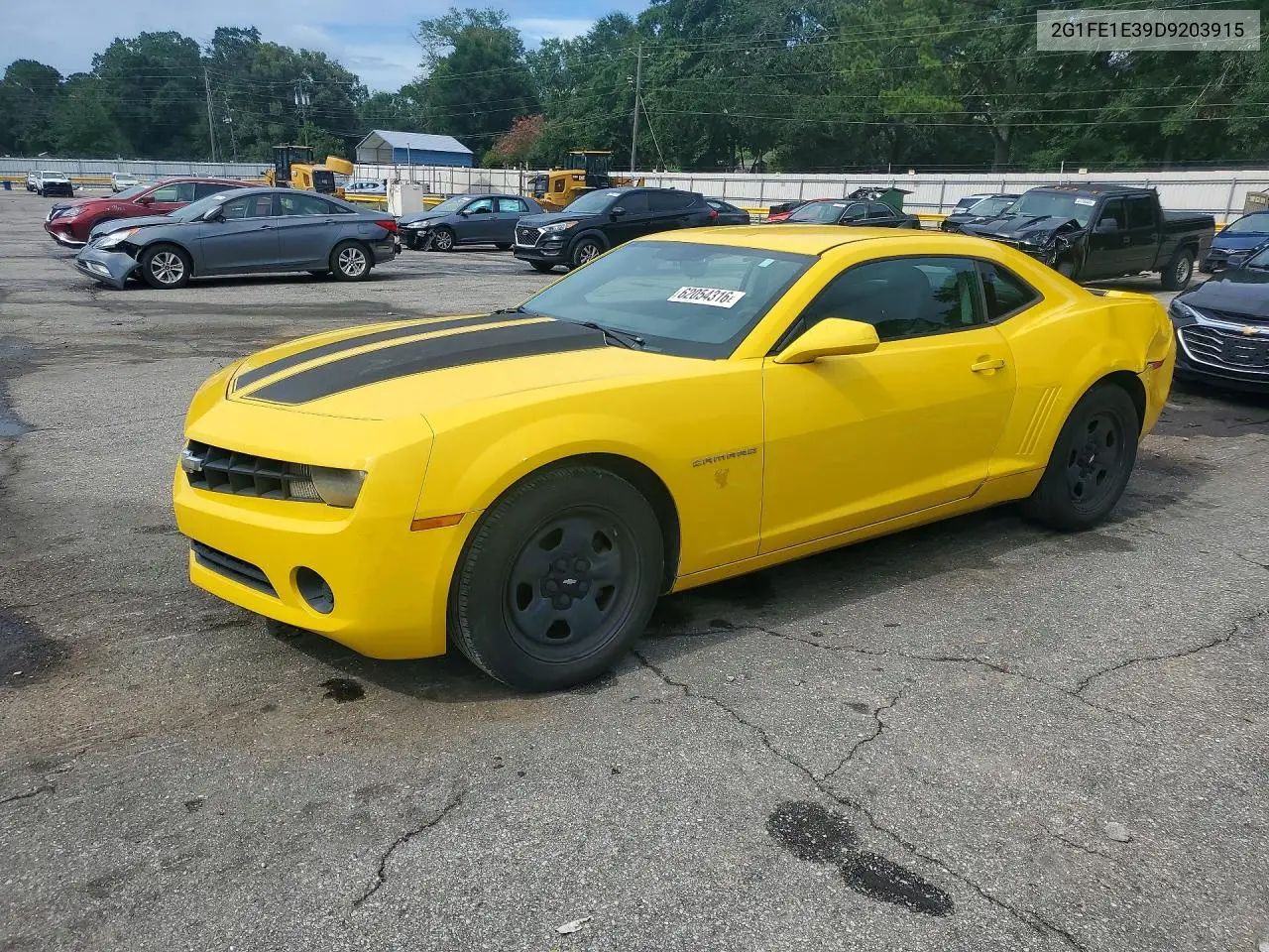 2013 Chevrolet Camaro Ls VIN: 2G1FE1E39D9203915 Lot: 62054316