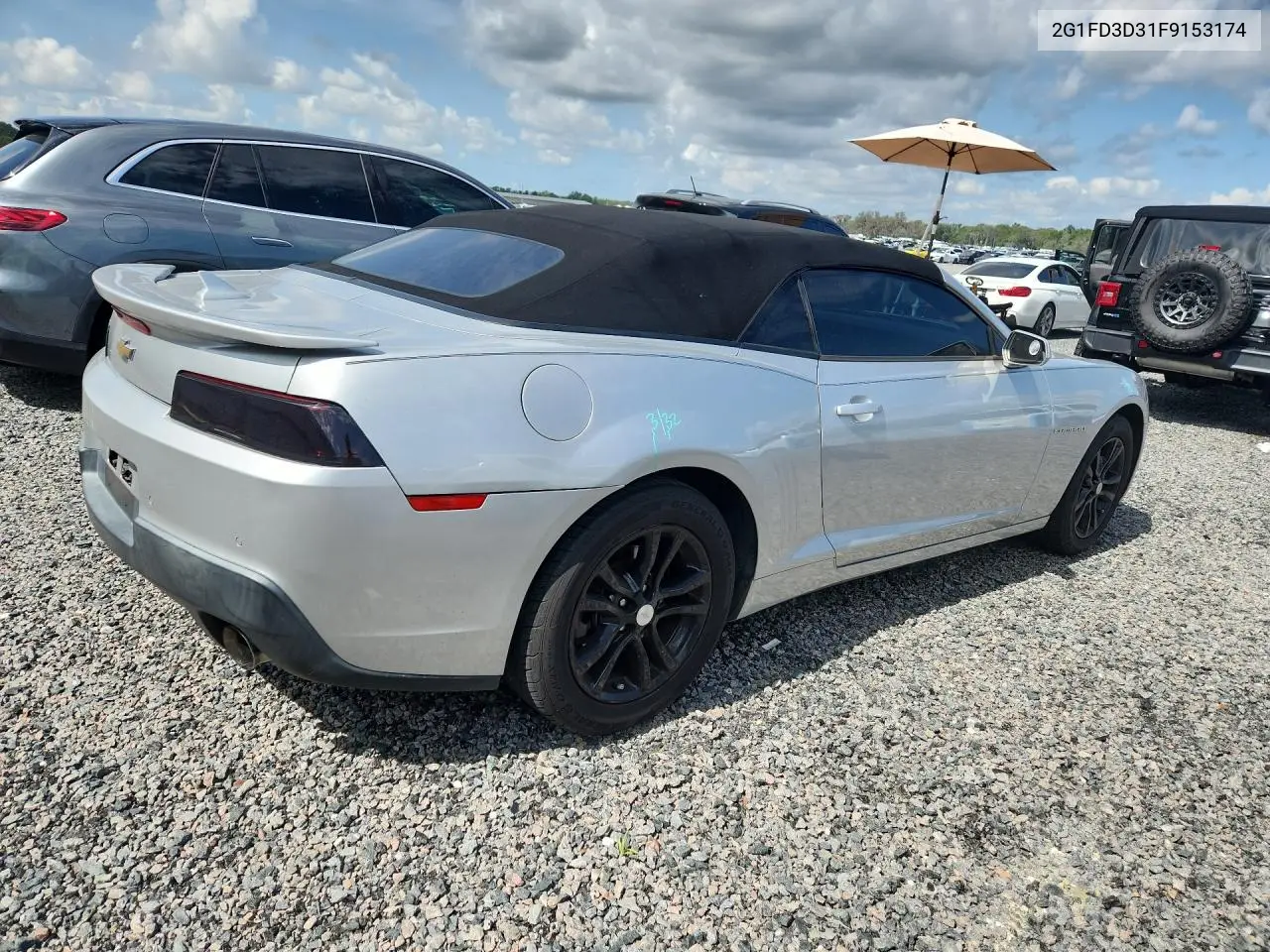 2015 Chevrolet Camaro Lt VIN: 2G1FD3D31F9153174 Lot: 56809446