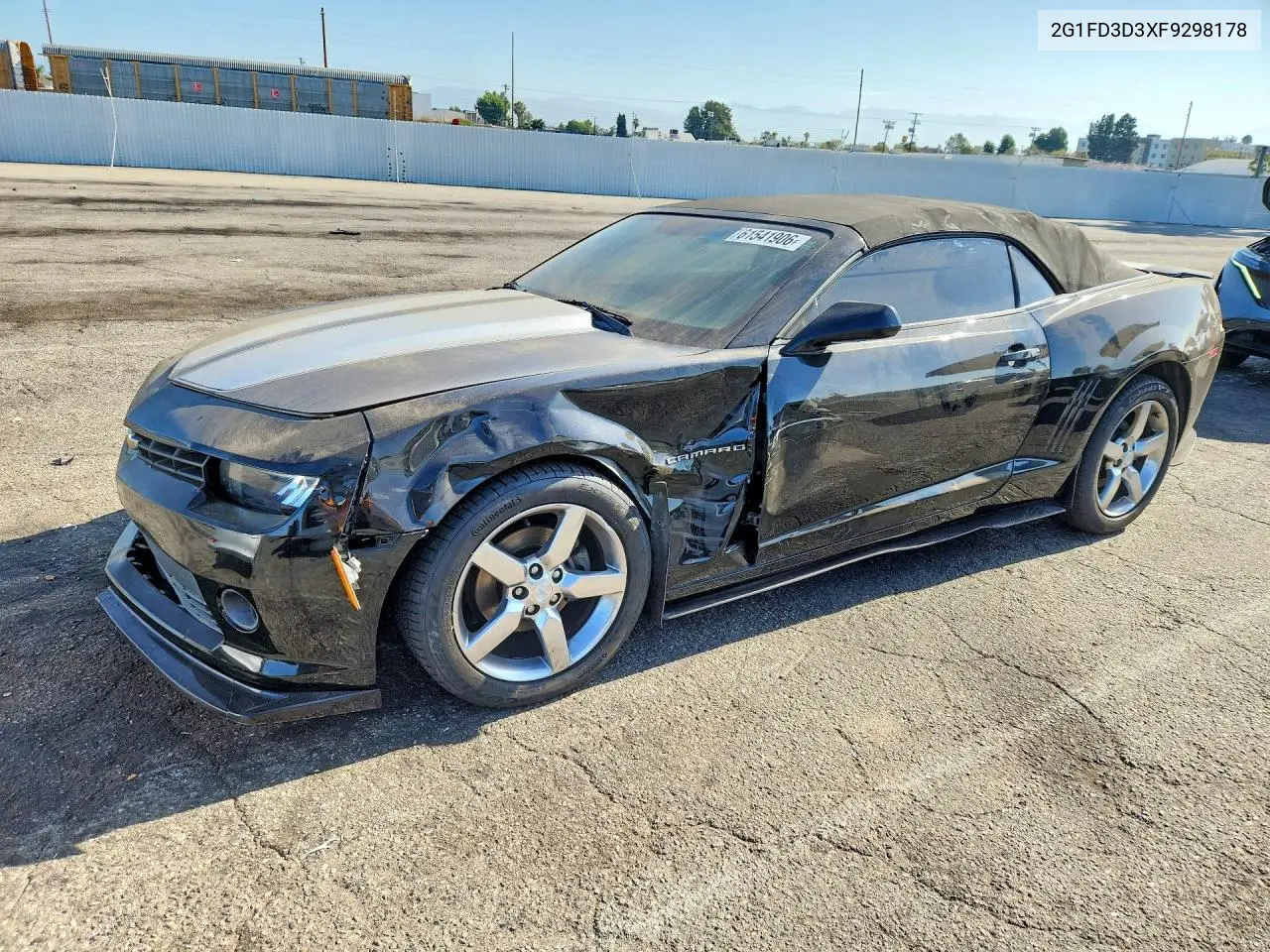 2015 Chevrolet Camaro Lt VIN: 2G1FD3D3XF9298178 Lot: 61541906
