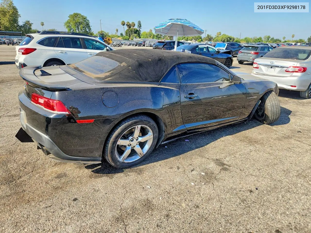 2015 Chevrolet Camaro Lt VIN: 2G1FD3D3XF9298178 Lot: 61541906