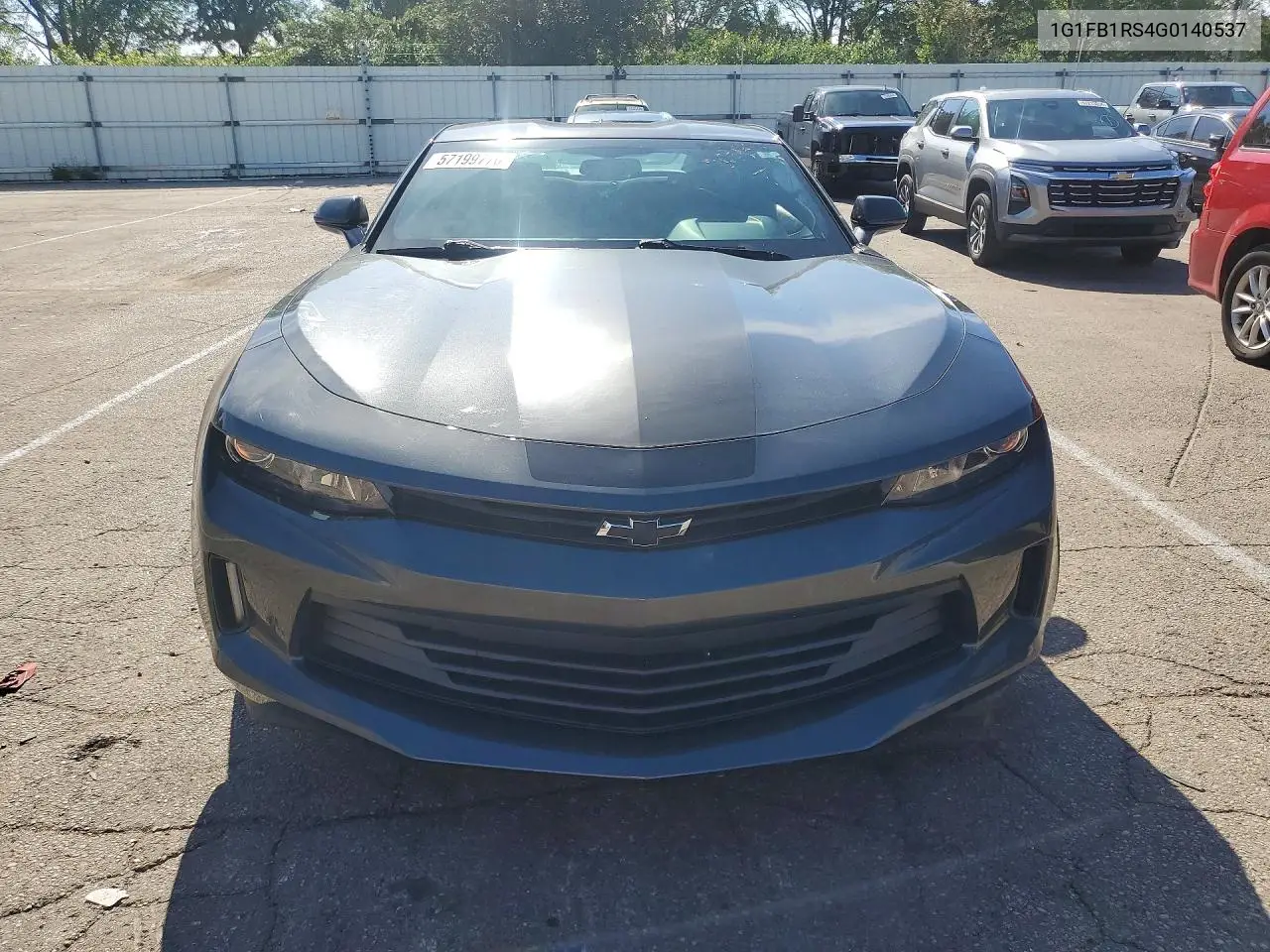 2016 Chevrolet Camaro Lt VIN: 1G1FB1RS4G0140537 Lot: 57199776