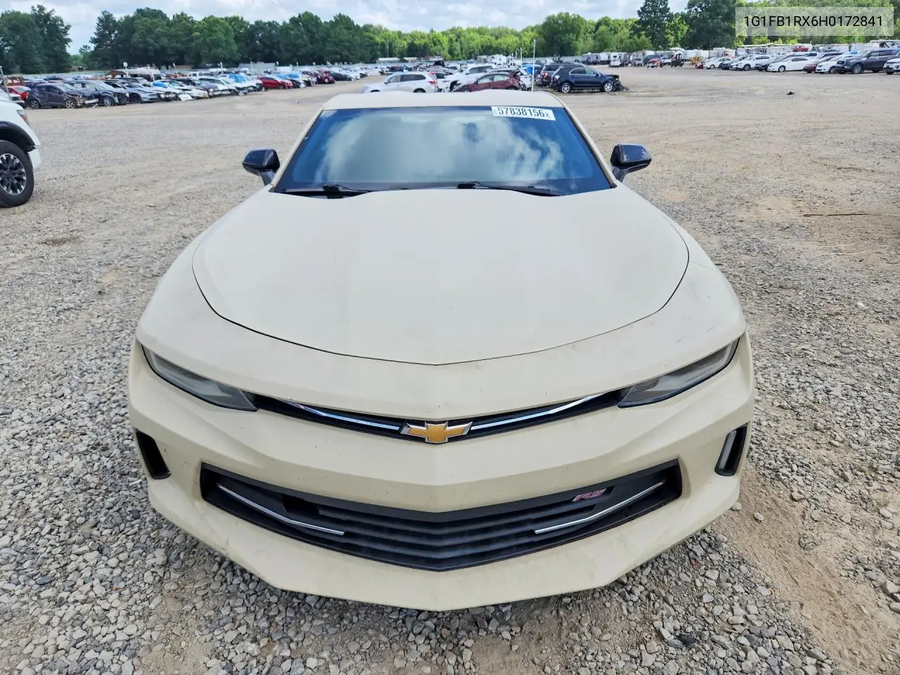 2017 Chevrolet Camaro Lt VIN: 1G1FB1RX6H0172841 Lot: 57838156