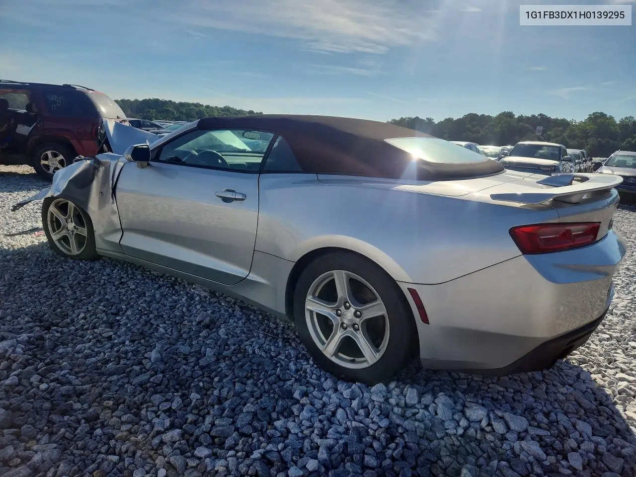 2017 Chevrolet Camaro Lt VIN: 1G1FB3DX1H0139295 Lot: 58053916