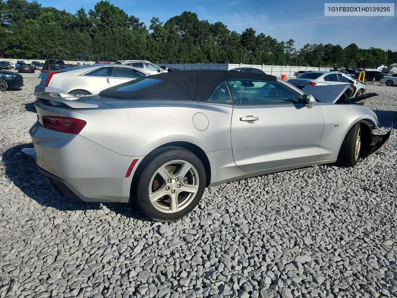 2017 Chevrolet Camaro Lt VIN: 1G1FB3DX1H0139295 Lot: 58053916