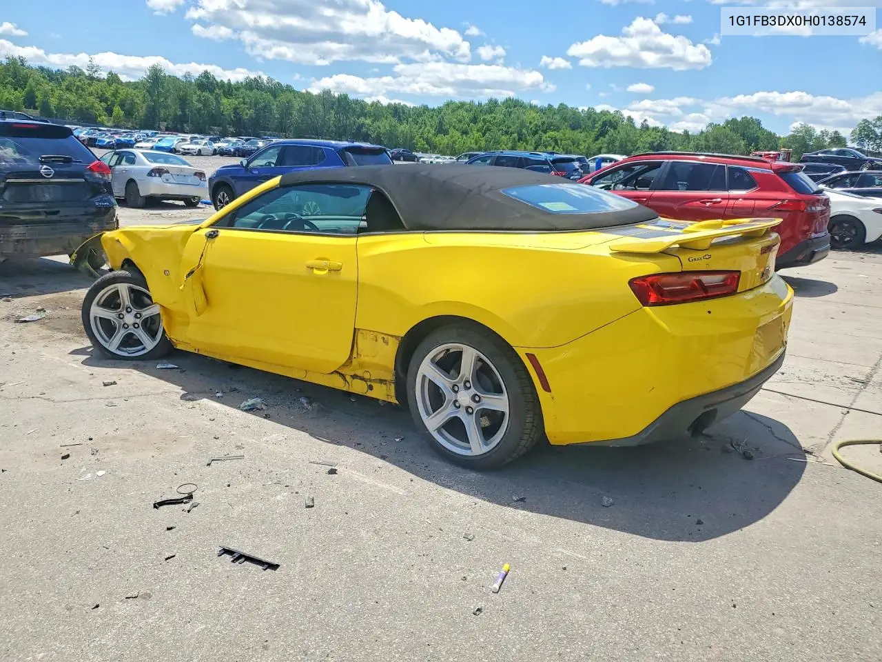 2017 Chevrolet Camaro Lt VIN: 1G1FB3DX0H0138574 Lot: 58292276