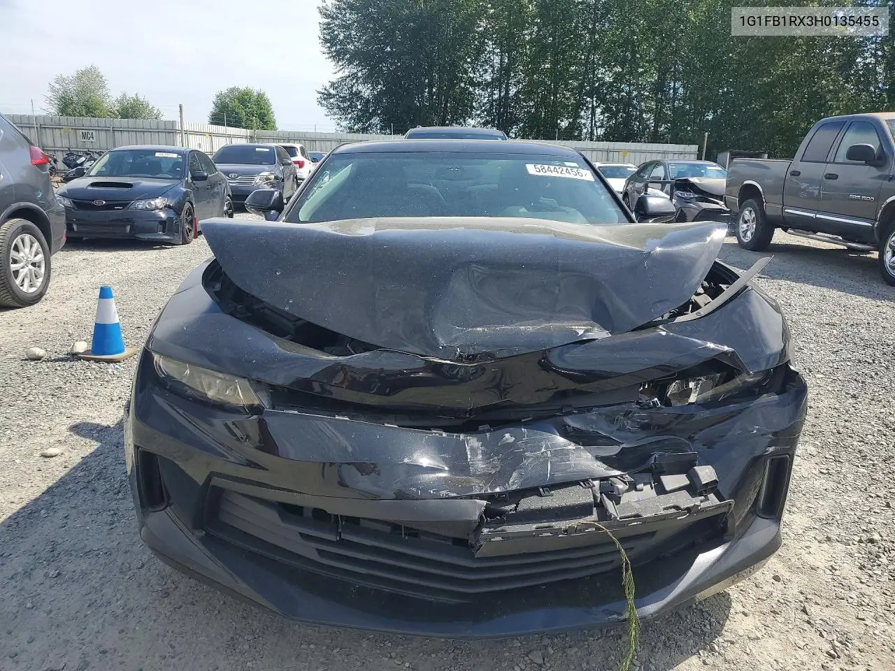 2017 Chevrolet Camaro Lt VIN: 1G1FB1RX3H0135455 Lot: 58442456