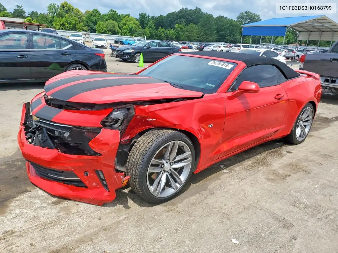 2017 Chevrolet Camaro Lt VIN: 1G1FB3DS3H0168799 Lot: 58505616