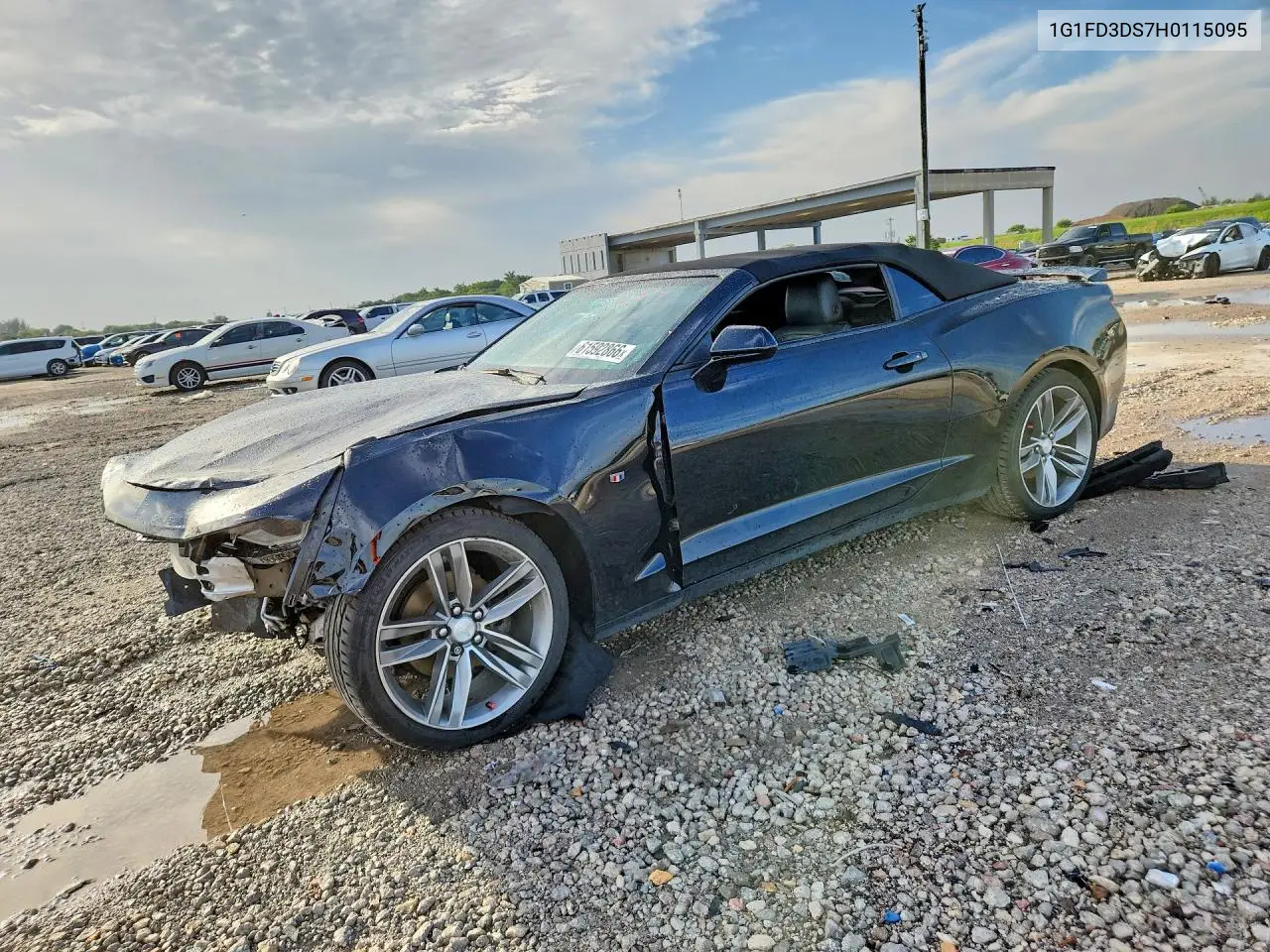 2017 Chevrolet Camaro Lt VIN: 1G1FD3DS7H0115095 Lot: 61592866