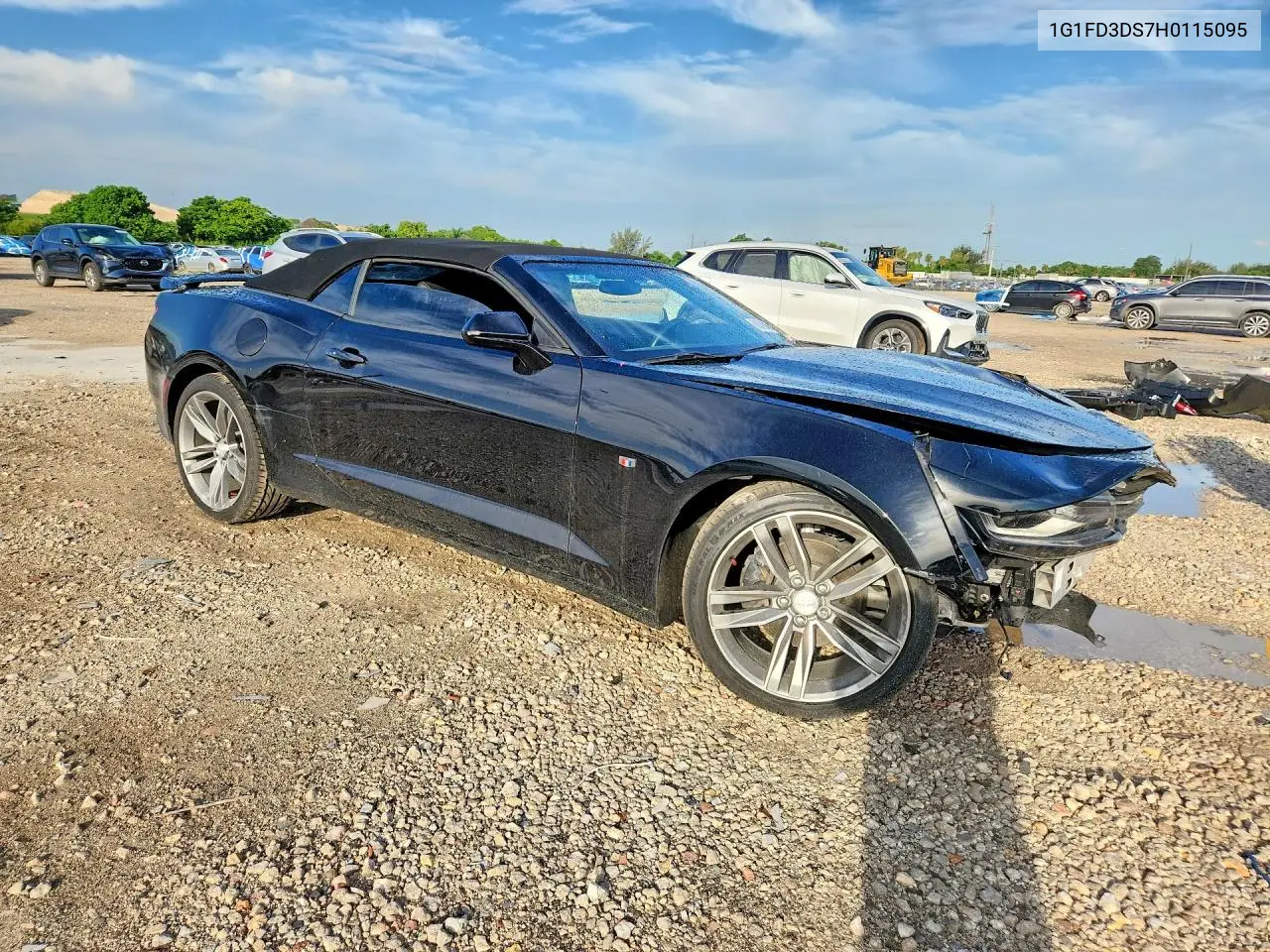 2017 Chevrolet Camaro Lt VIN: 1G1FD3DS7H0115095 Lot: 61592866