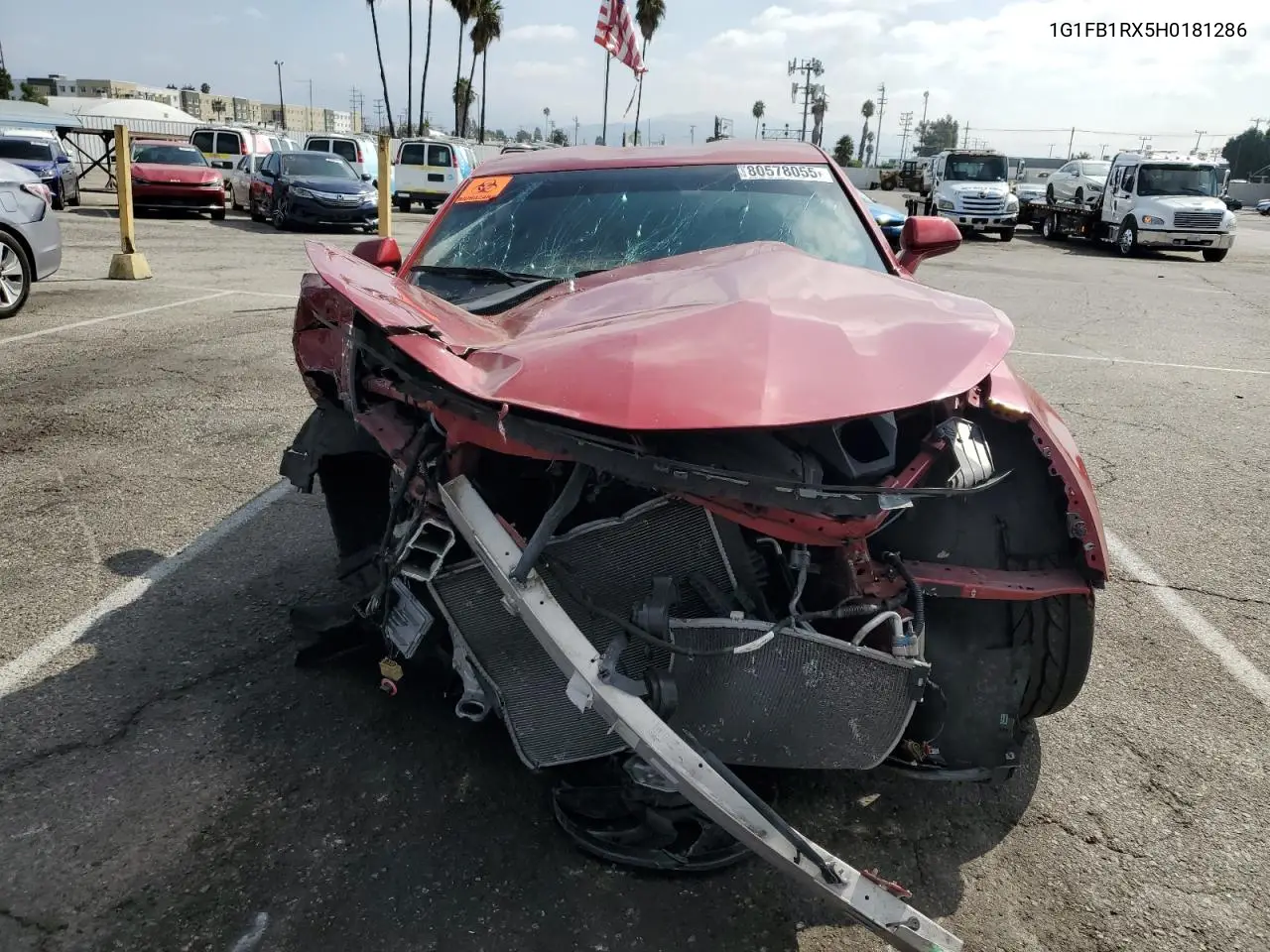 2017 Chevrolet Camaro Lt VIN: 1G1FB1RX5H0181286 Lot: 80578055