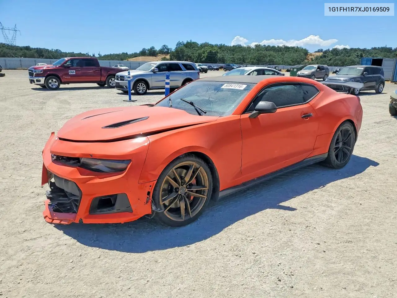 2018 Chevrolet Camaro Ss VIN: 1G1FH1R7XJ0169509 Lot: 60841316