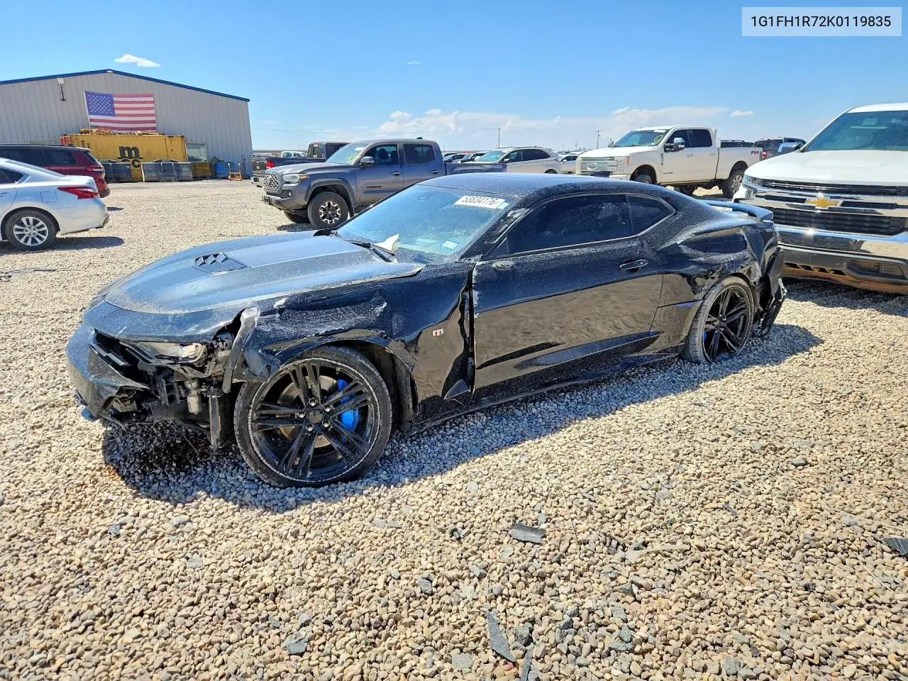 2019 Chevrolet Camaro Ss VIN: 1G1FH1R72K0119835 Lot: 53834176