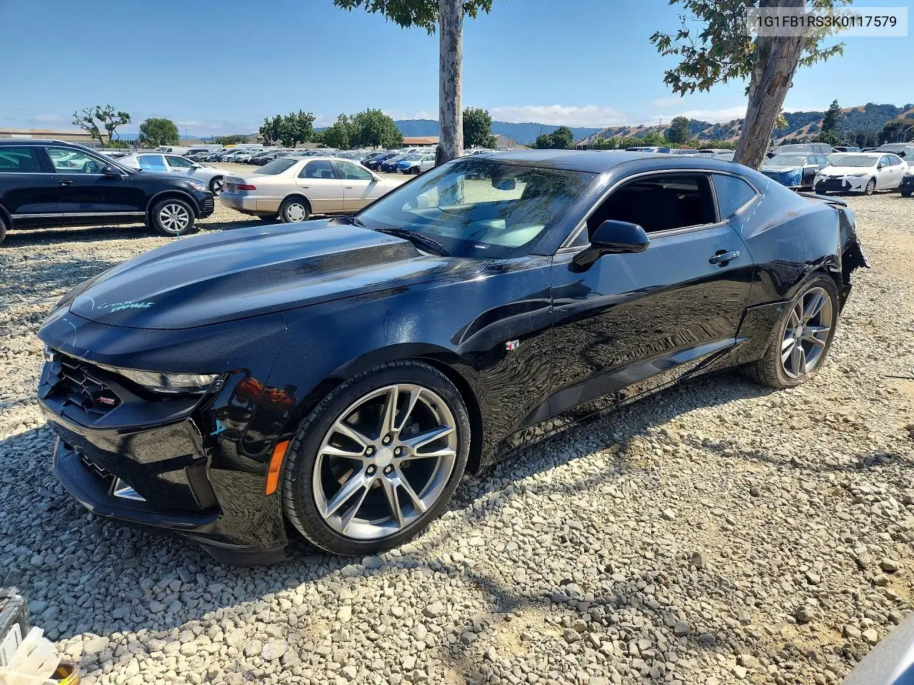 2019 Chevrolet Camaro Ls VIN: 1G1FB1RS3K0117579 Lot: 57020056