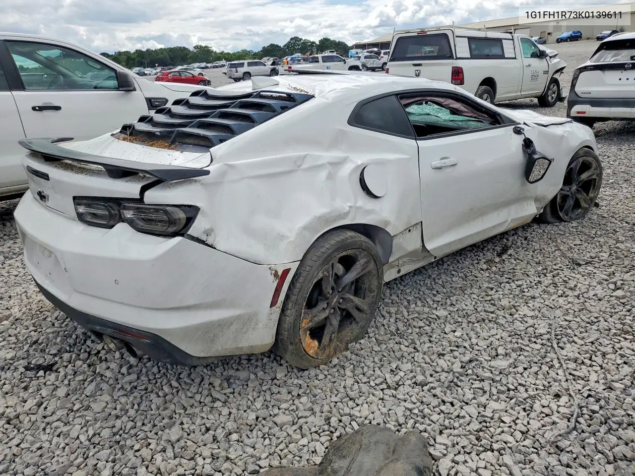 2019 Chevrolet Camaro Ss VIN: 1G1FH1R73K0139611 Lot: 58380936