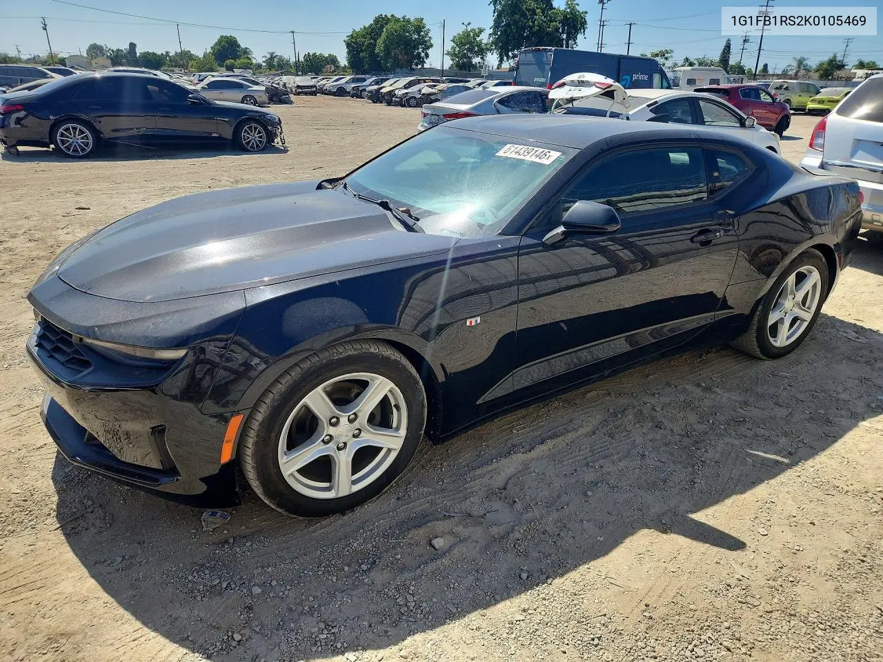 2019 Chevrolet Camaro Ls VIN: 1G1FB1RS2K0105469 Lot: 61439146