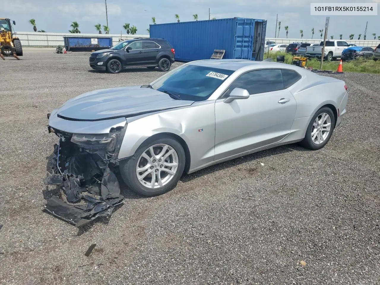 2019 Chevrolet Camaro Ls VIN: 1G1FB1RX5K0155214 Lot: 61764366