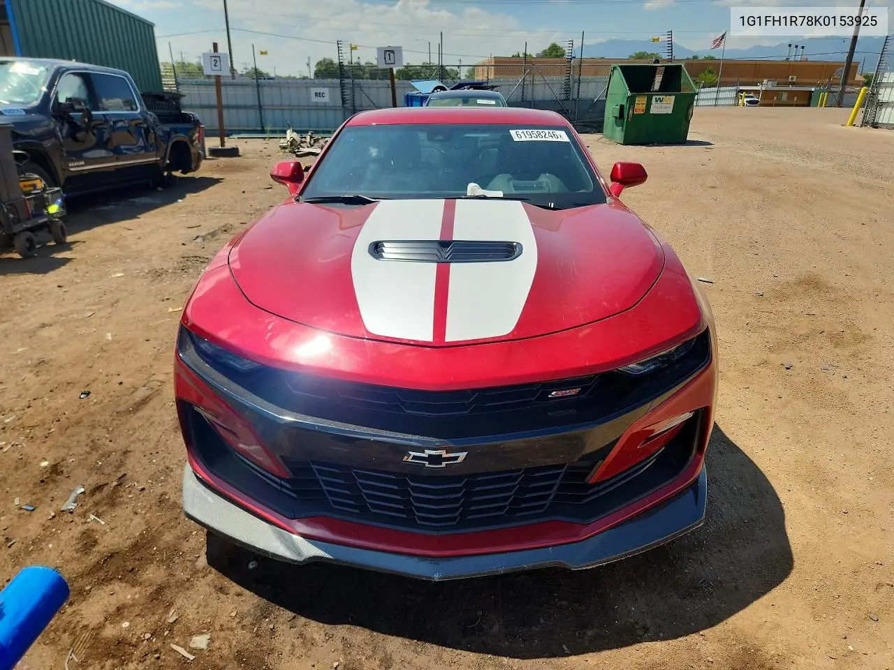 2019 Chevrolet Camaro Ss VIN: 1G1FH1R78K0153925 Lot: 61958246