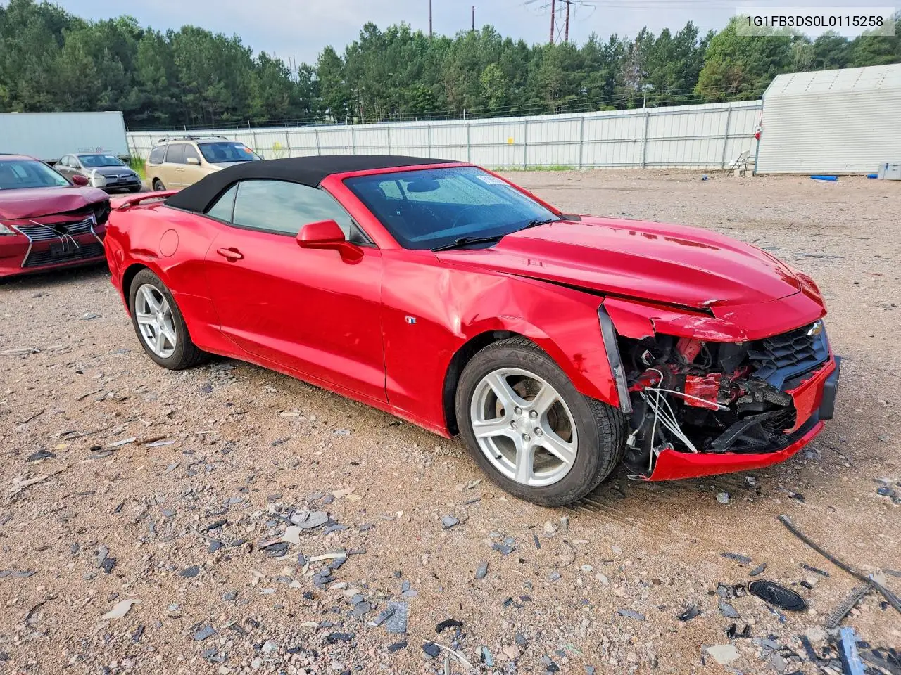 2020 Chevrolet Camaro Ls VIN: 1G1FB3DS0L0115258 Lot: 61365356
