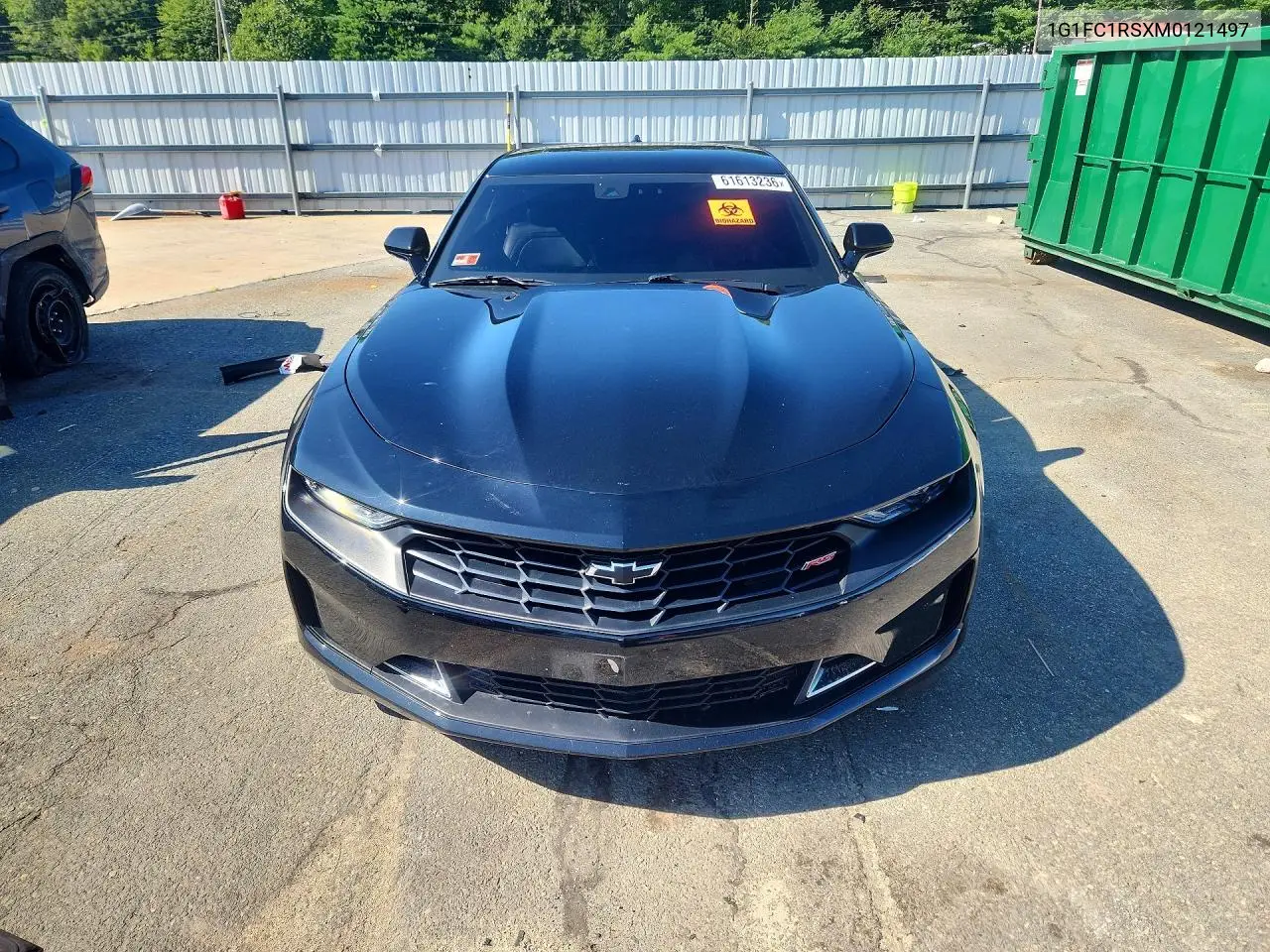 2021 Chevrolet Camaro Lt VIN: 1G1FC1RSXM0121497 Lot: 61613236