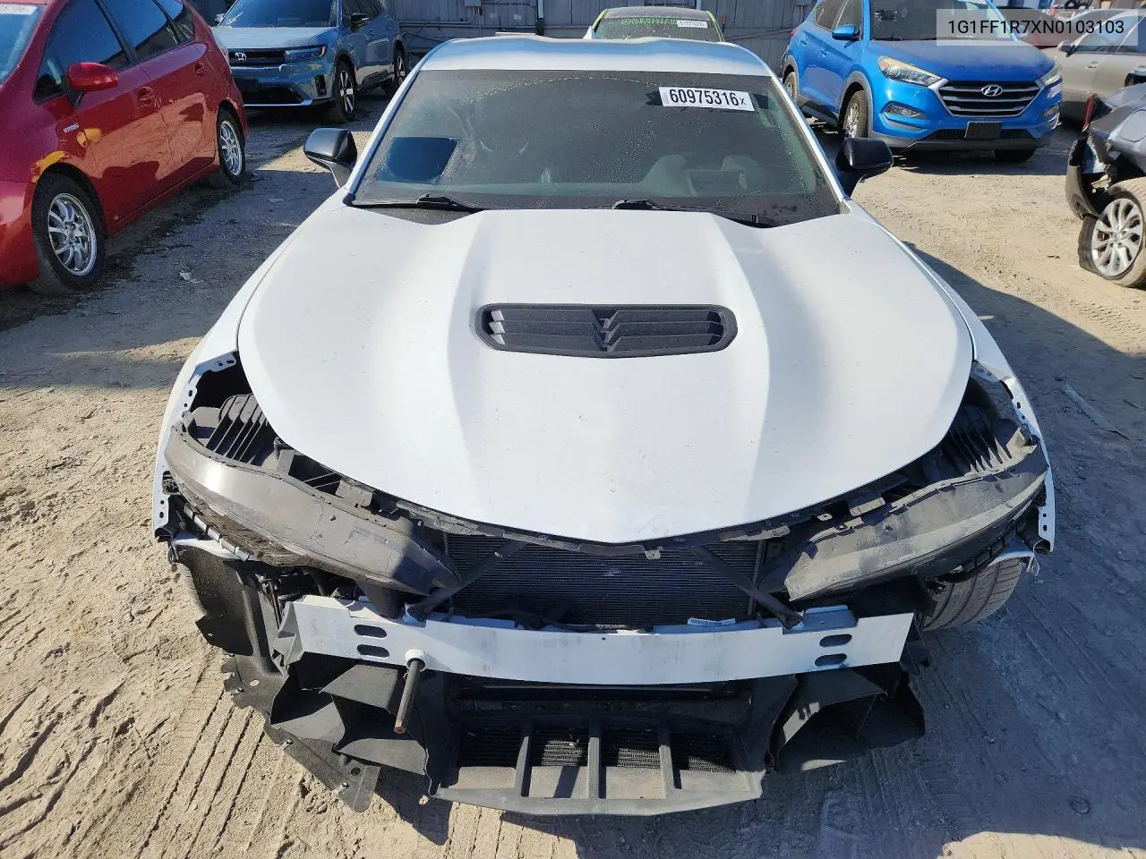 2022 Chevrolet Camaro Lt1/Ss VIN: 1G1FF1R7XN0103103 Lot: 60975316