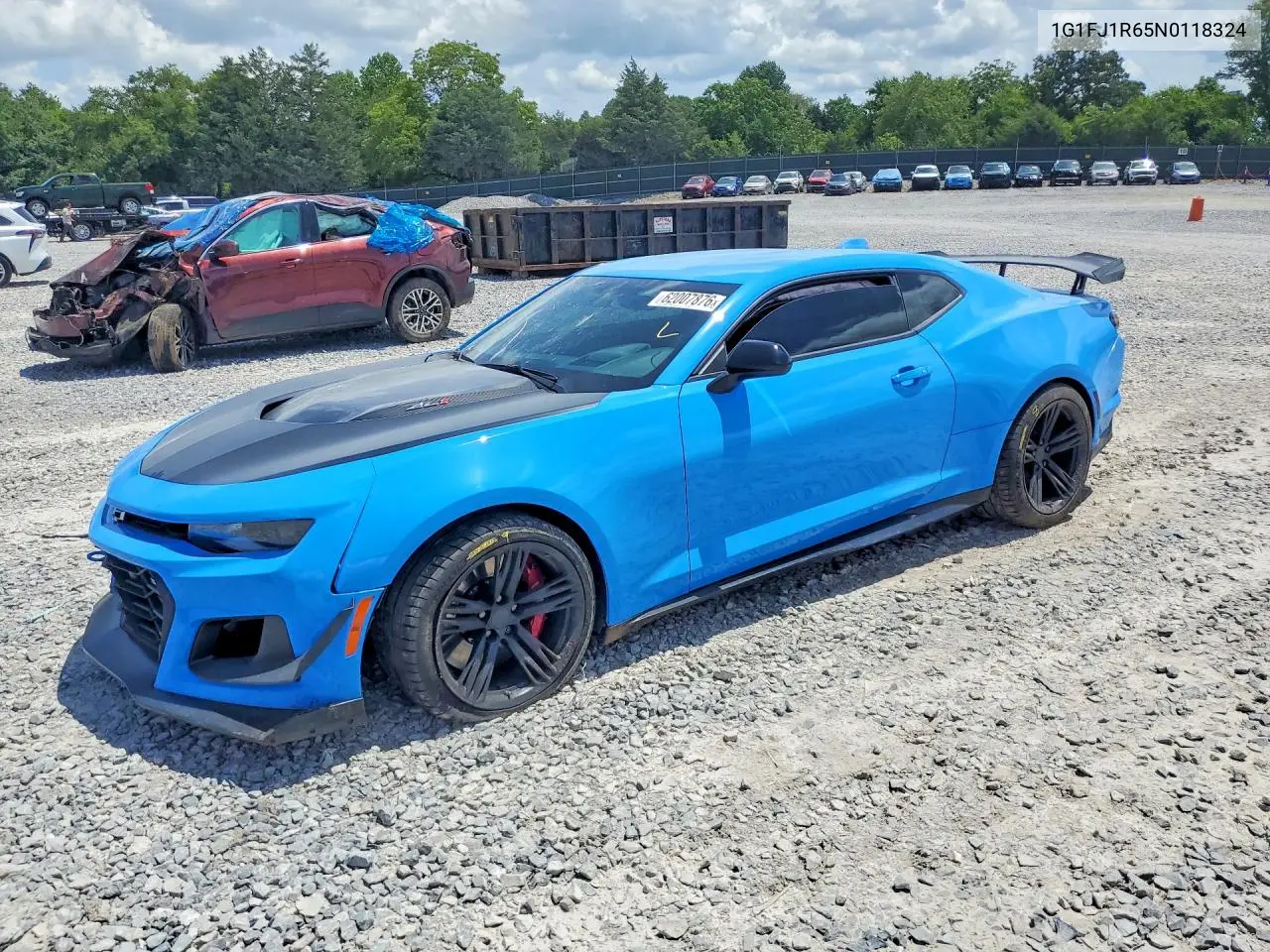 2022 Chevrolet Camaro Zl1 VIN: 1G1FJ1R65N0118324 Lot: 62007876