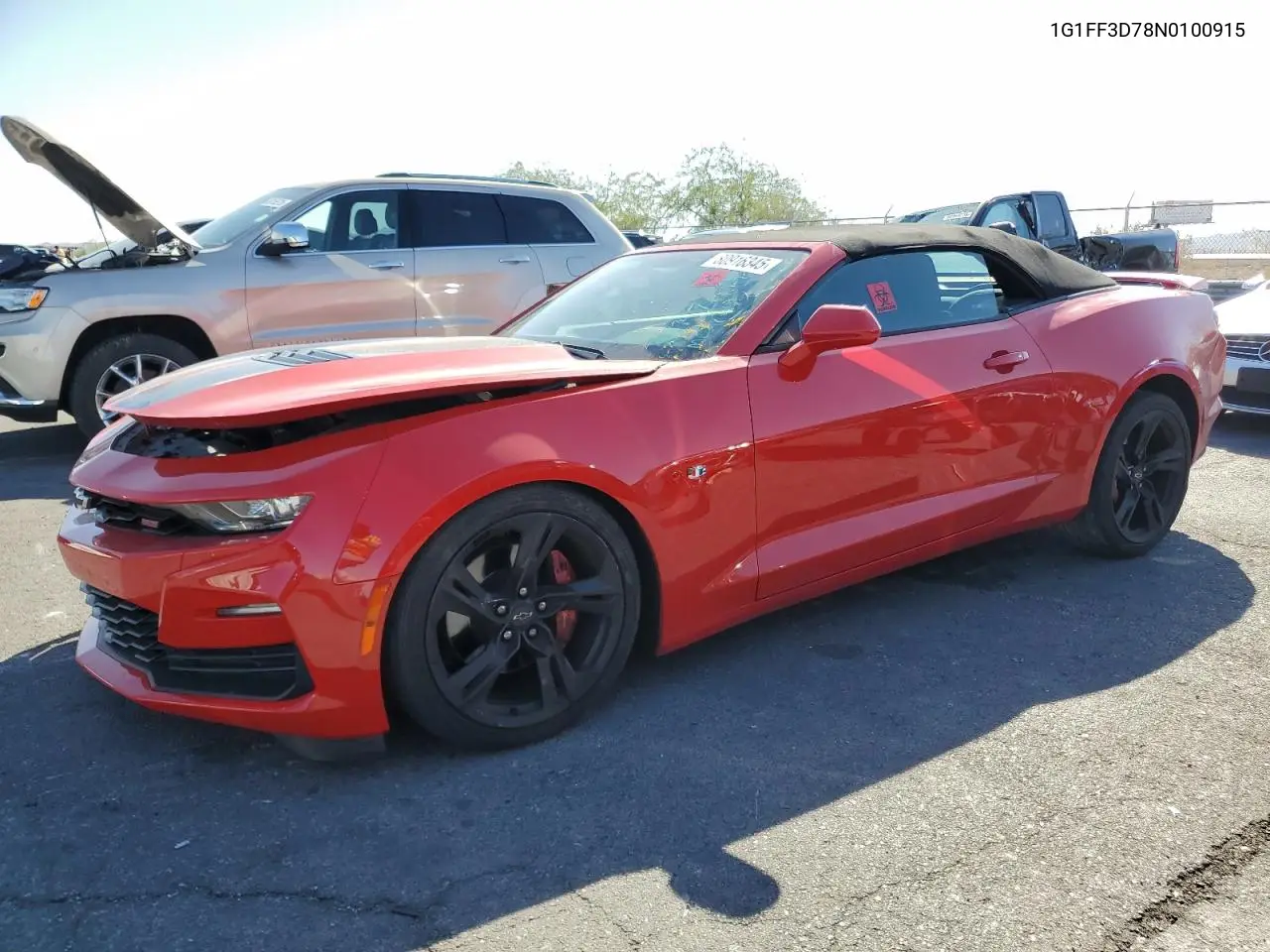 2022 Chevrolet Camaro Lt1 VIN: 1G1FF3D78N0100915 Lot: 80916345