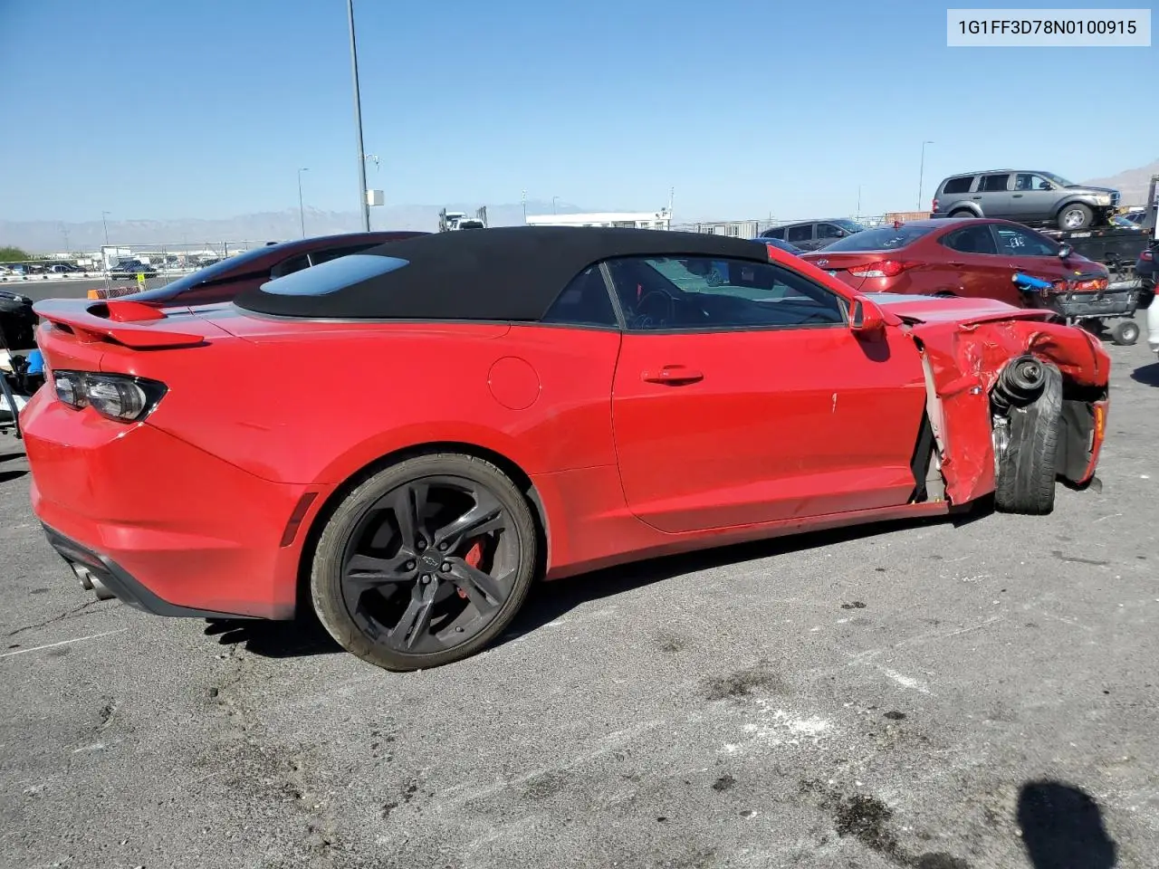 2022 Chevrolet Camaro Lt1 VIN: 1G1FF3D78N0100915 Lot: 80916345