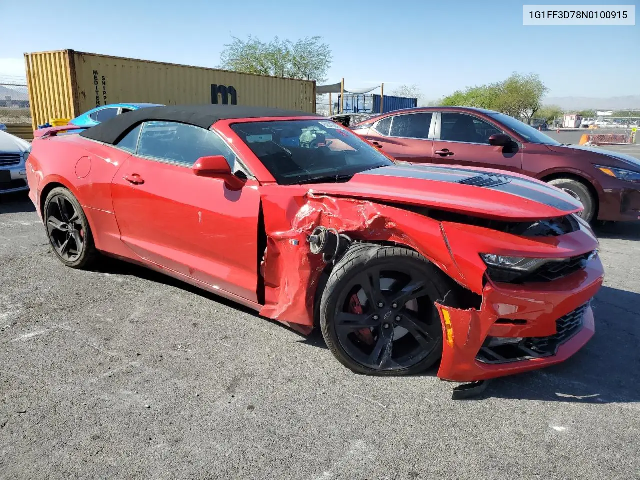 2022 Chevrolet Camaro Lt1 VIN: 1G1FF3D78N0100915 Lot: 80916345