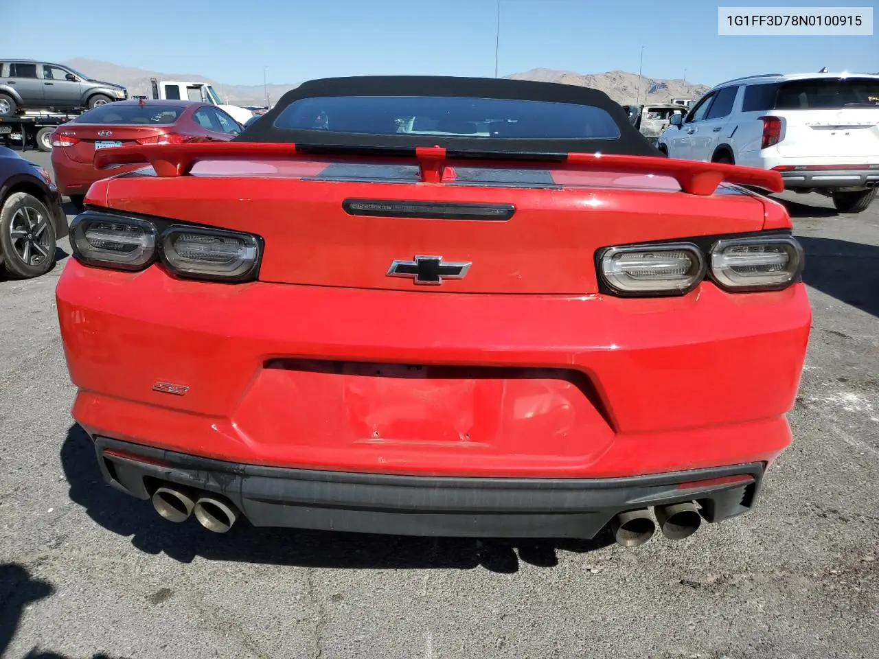 2022 Chevrolet Camaro Lt1 VIN: 1G1FF3D78N0100915 Lot: 80916345