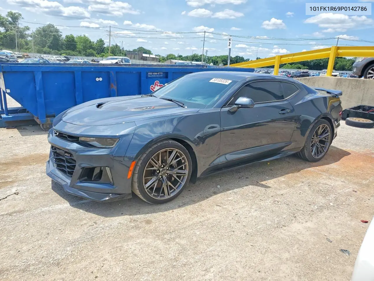 2023 Chevrolet Camaro Zl1 VIN: 1G1FK1R69P0142786 Lot: 58108326