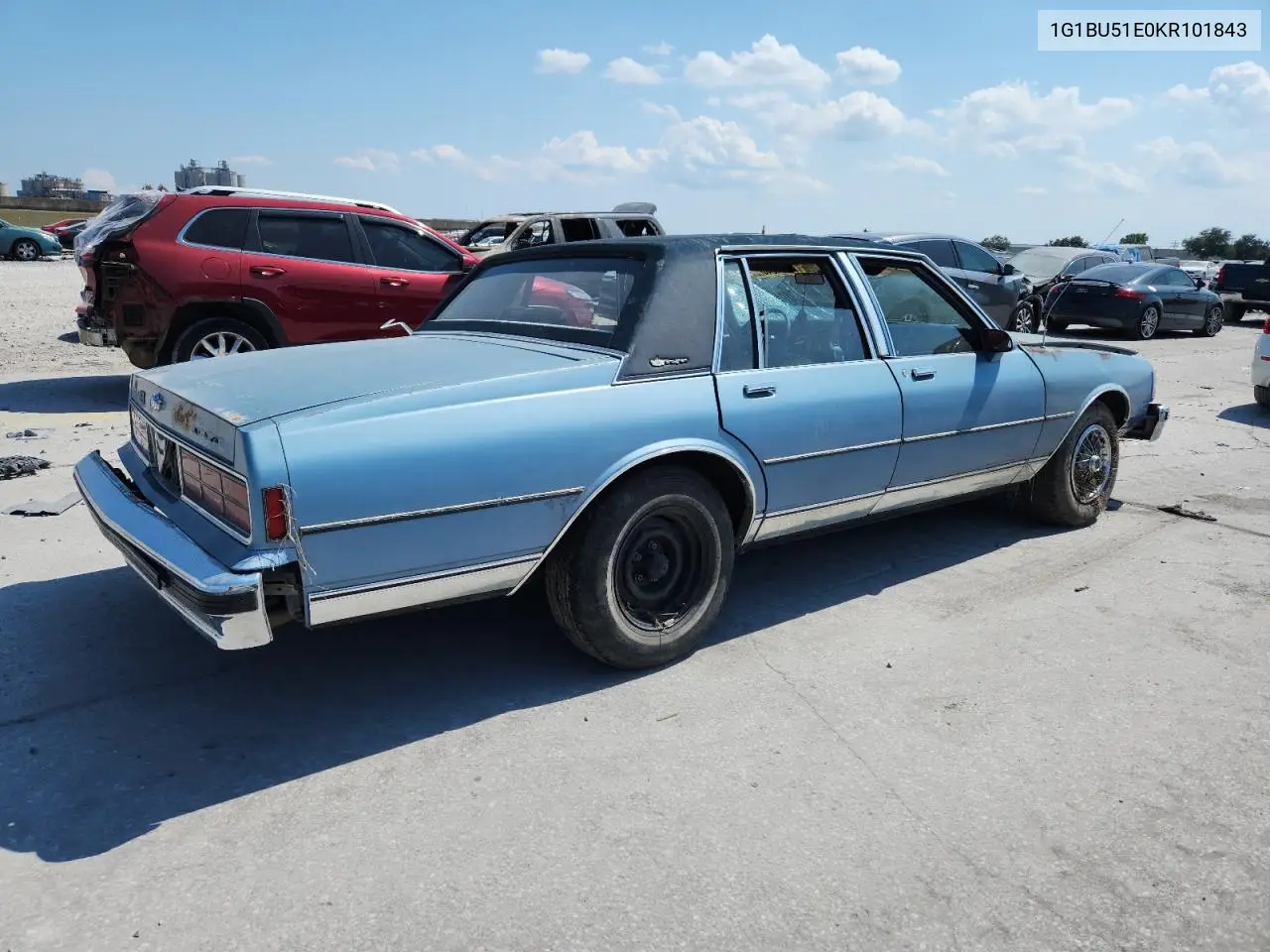 1989 Chevrolet Caprice Classic Brougham VIN: 1G1BU51E0KR101843 Lot: 46379596