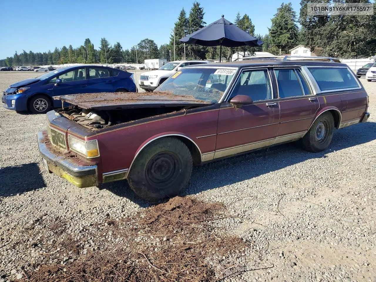 1989 Chevrolet Caprice Classic VIN: 1G1BN81Y6KR175597 Lot: 61031556