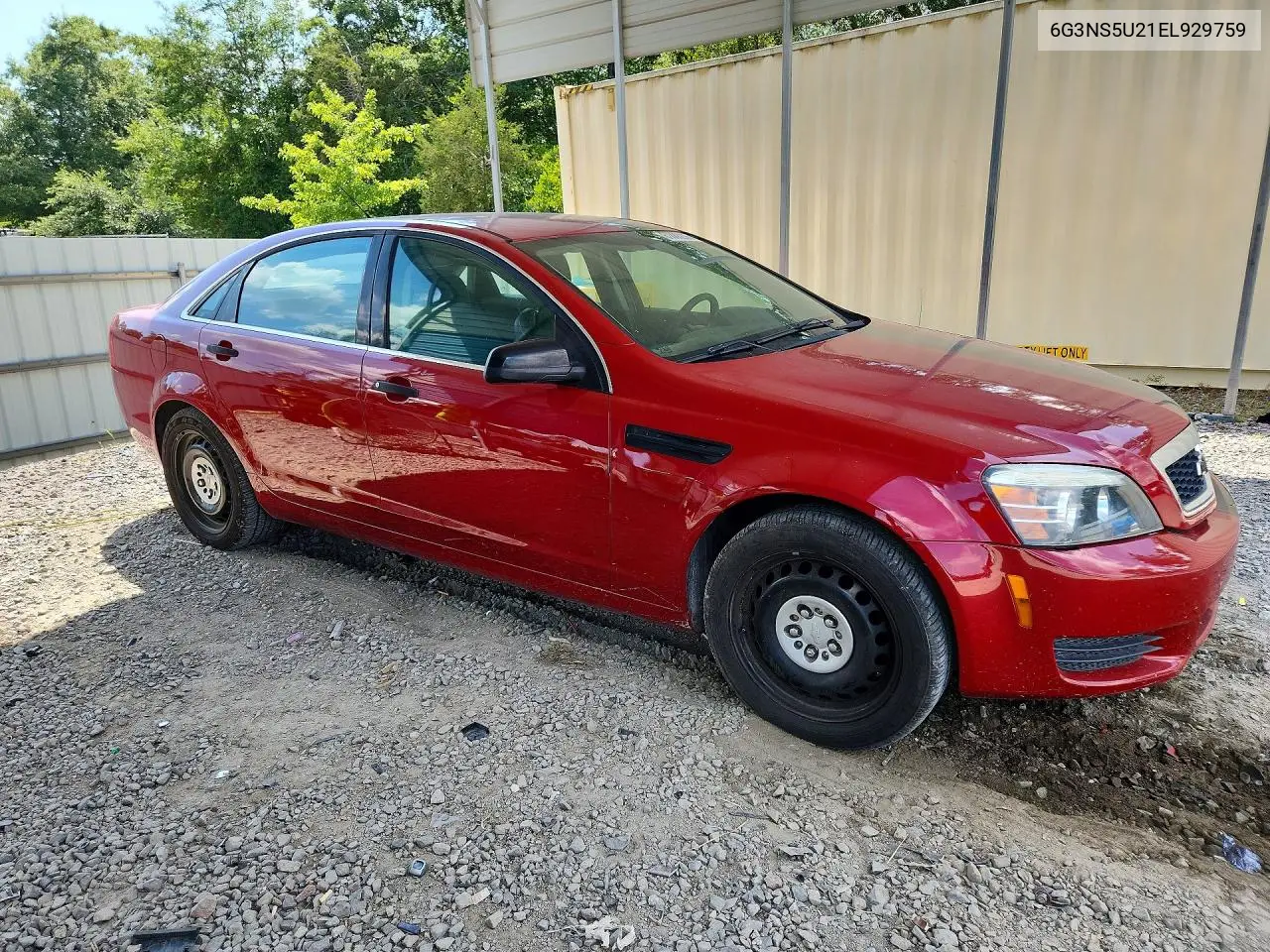 2014 Chevrolet Caprice Police VIN: 6G3NS5U21EL929759 Lot: 61888276