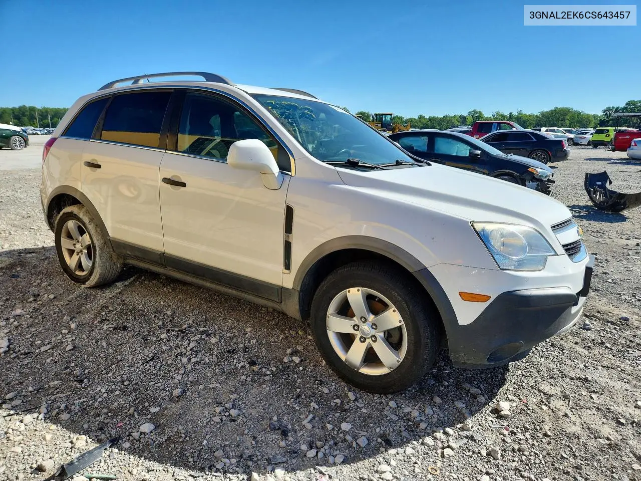 2012 Chevrolet Captiva Sport VIN: 3GNAL2EK6CS643457 Lot: 54986676