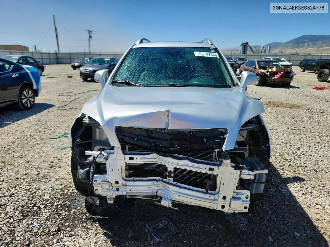 2014 Chevrolet Captiva Ltz VIN: 3GNAL4EK3ES524778 Lot: 58747566