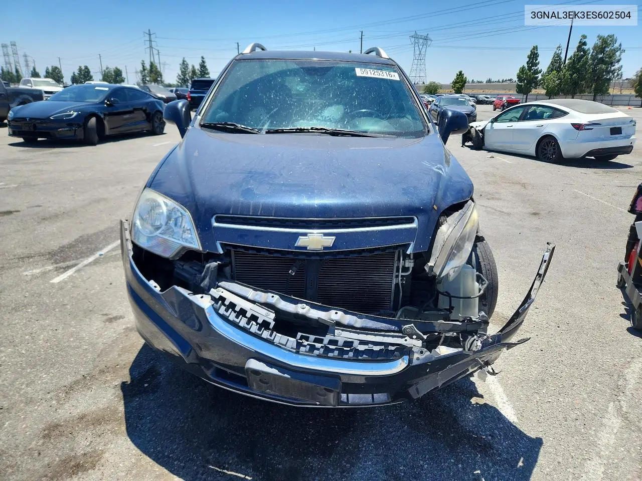 2014 Chevrolet Captiva Lt VIN: 3GNAL3EK3ES602504 Lot: 59125316