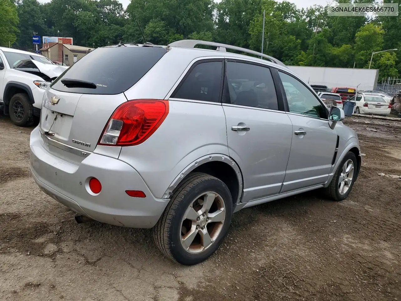 2014 Chevrolet Captiva Ltz VIN: 3GNAL4EK6ES666770 Lot: 59248336
