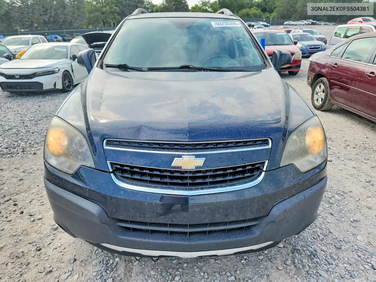 2015 Chevrolet Captiva Ls VIN: 3GNAL2EK0FS504381 Lot: 60250396
