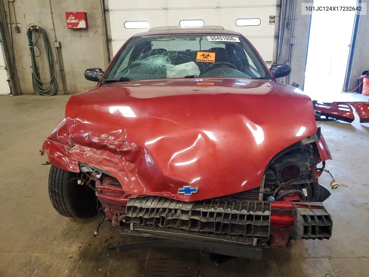 2001 Chevrolet Cavalier VIN: 1G1JC124X17232642 Lot: 55451006
