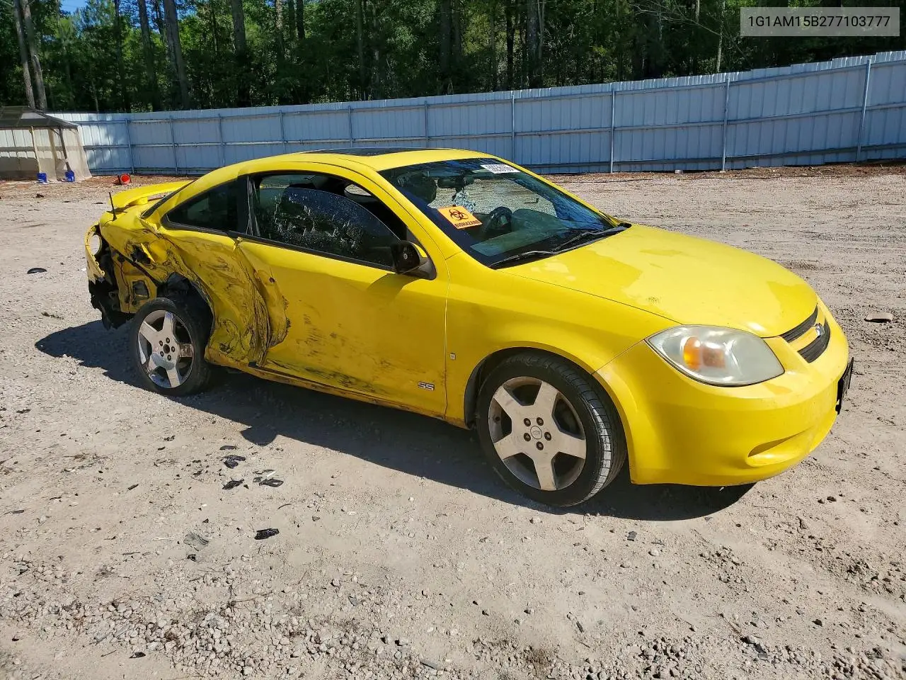 2007 Chevrolet Cobalt Ss VIN: 1G1AM15B277103777 Lot: 59236166