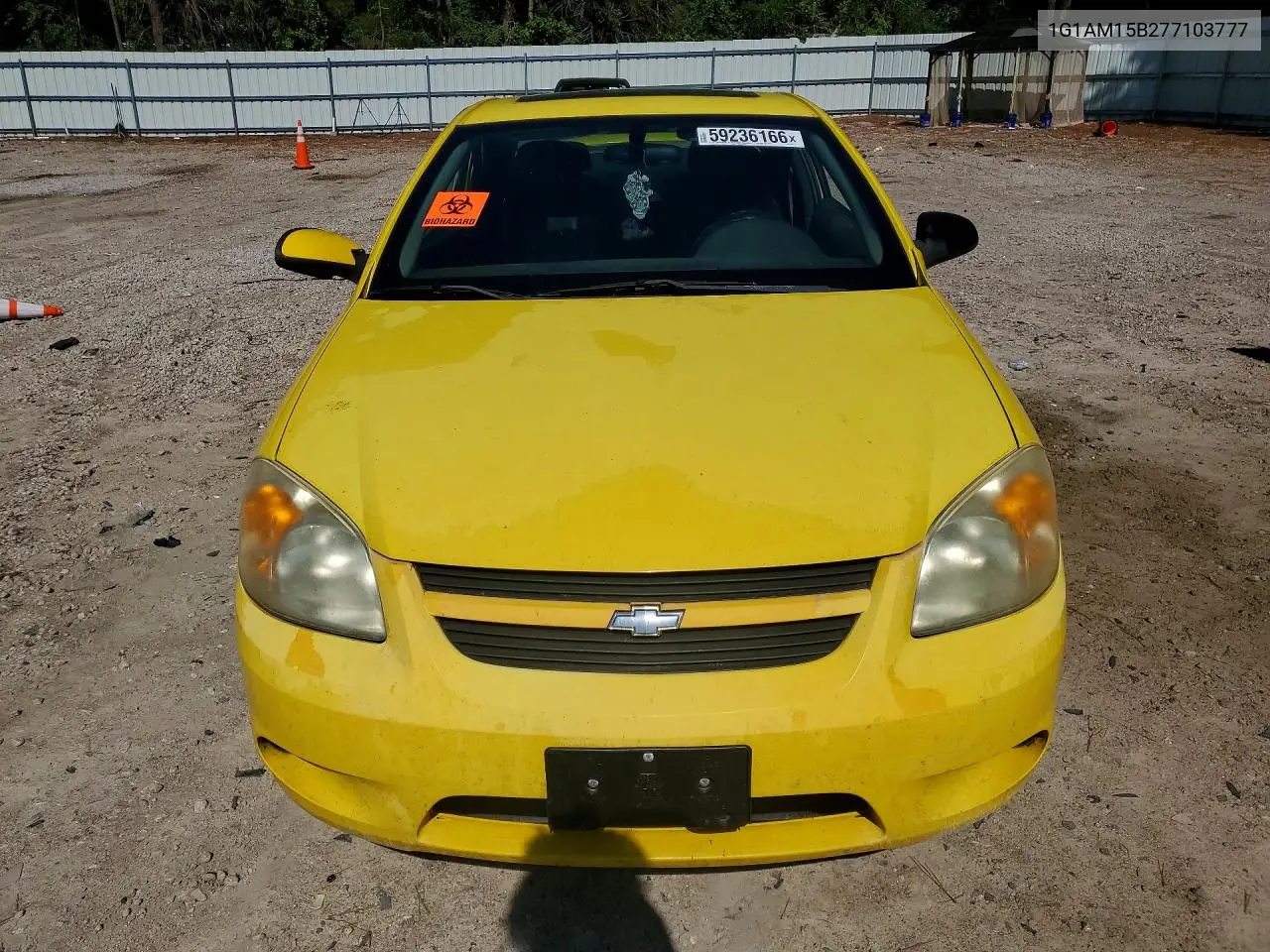 2007 Chevrolet Cobalt Ss VIN: 1G1AM15B277103777 Lot: 59236166