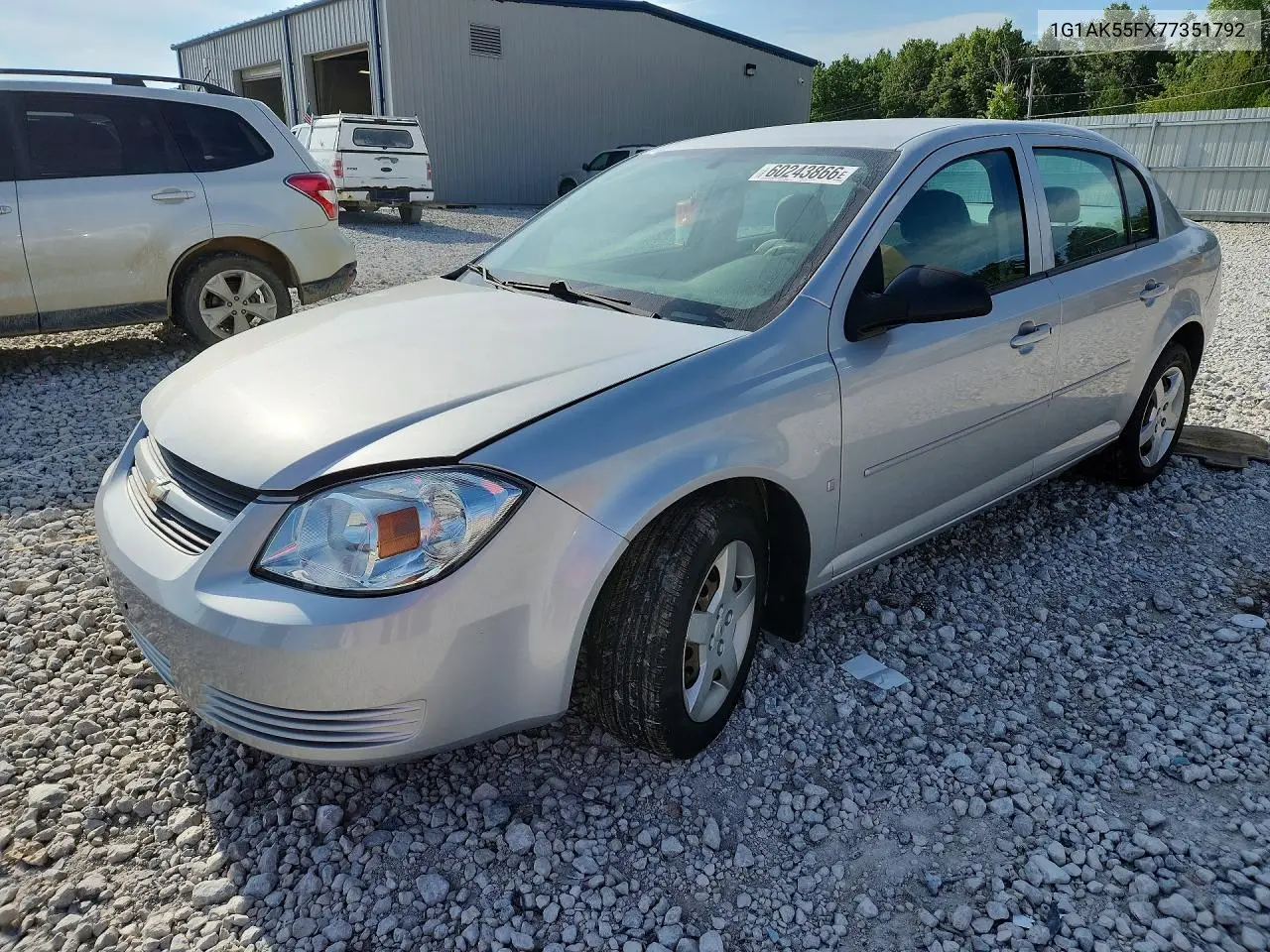 2007 Chevrolet Cobalt Ls VIN: 1G1AK55FX77351792 Lot: 60243866