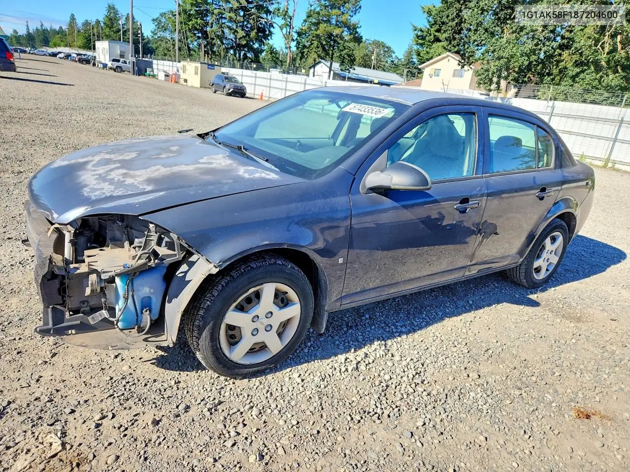 2008 Chevrolet Cobalt Ls VIN: 1G1AK58F187204600 Lot: 57433536