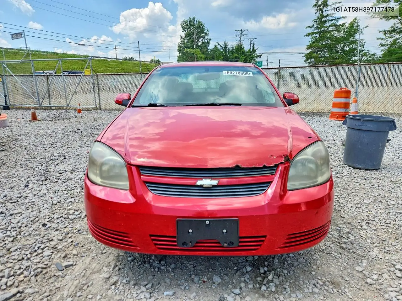 2009 Chevrolet Cobalt Lt VIN: 1G1AT58H397177478 Lot: 59278606