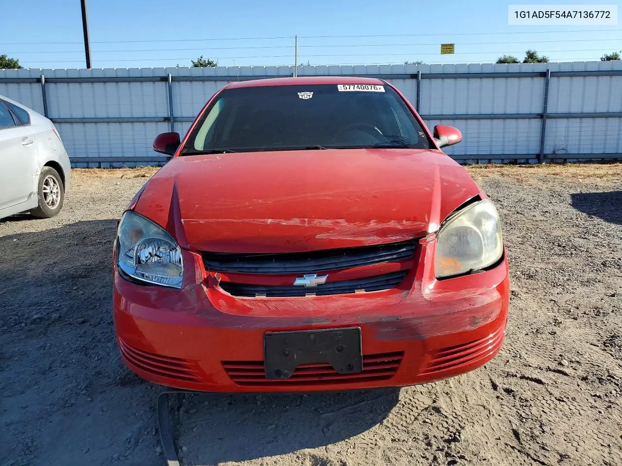 2010 Chevrolet Cobalt 1Lt VIN: 1G1AD5F54A7136772 Lot: 57740076