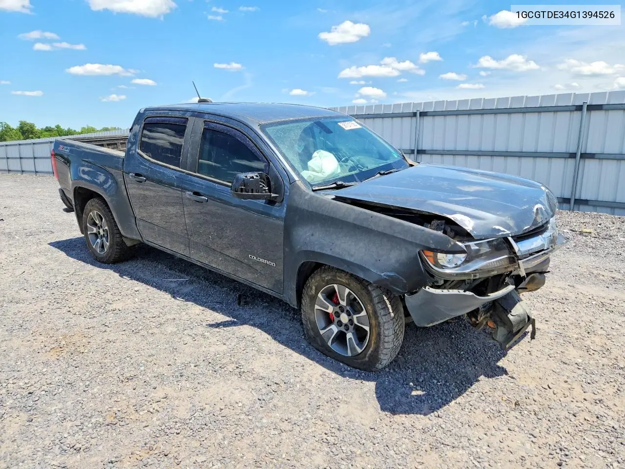 2016 Chevrolet Colorado Z71 VIN: 1GCGTDE34G1394526 Lot: 56701156
